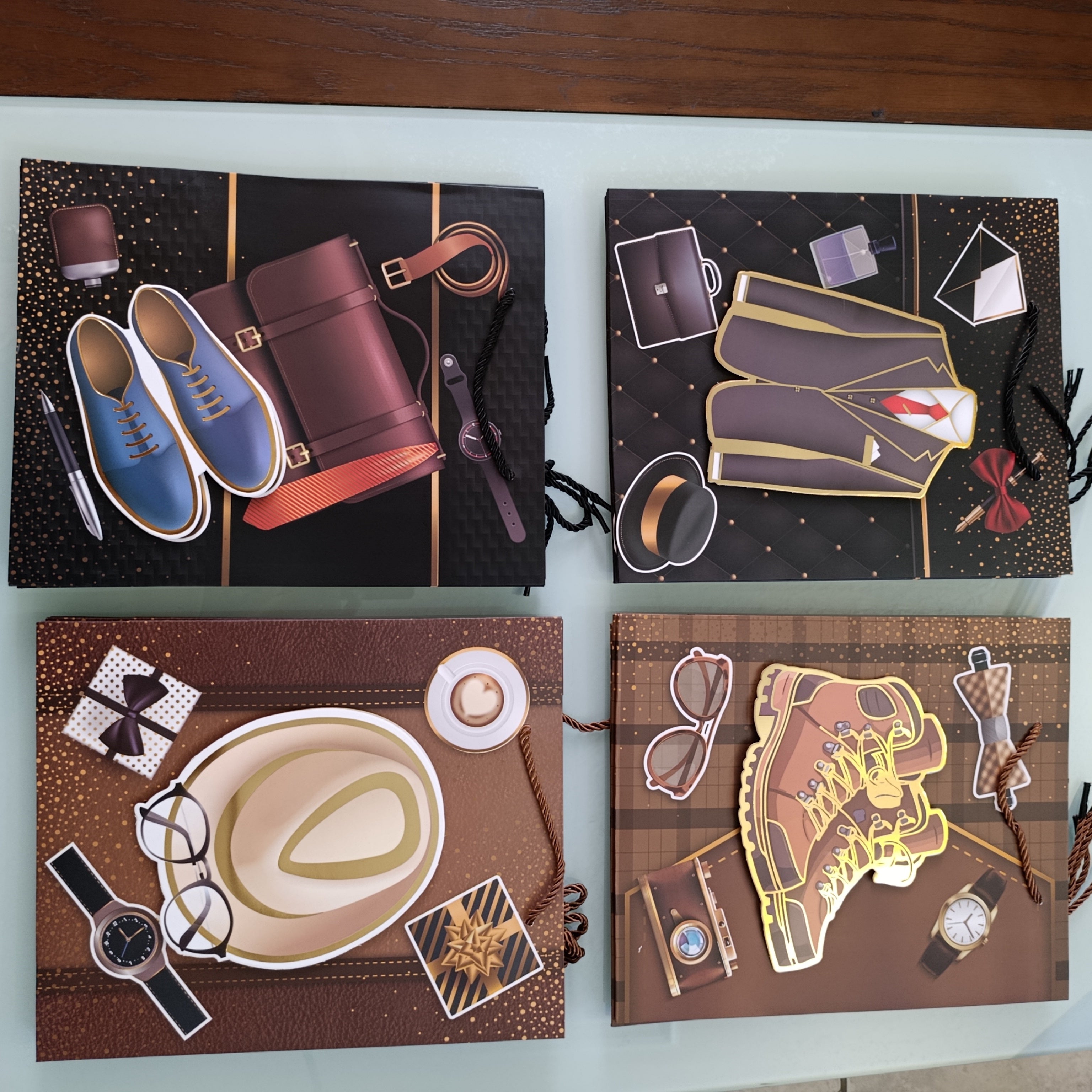 BOLSA DE REGALO GRANDE 32X26 CM DISEÑOS DIA DEL PADRE SURTIDO EN DISEÑOS POR MAYOREO