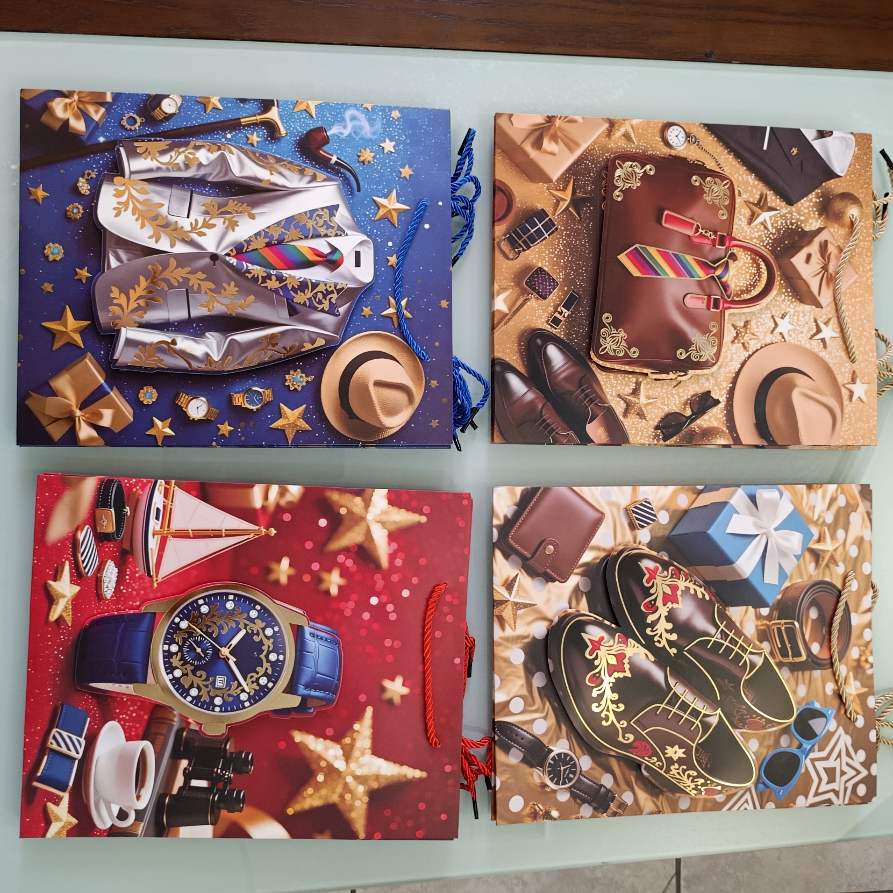 BOLSA DE REGALO GRANDE 32X26 CM DISEÑOS DIA DEL PADRE SURTIDO EN DISEÑOS POR MAYOREO