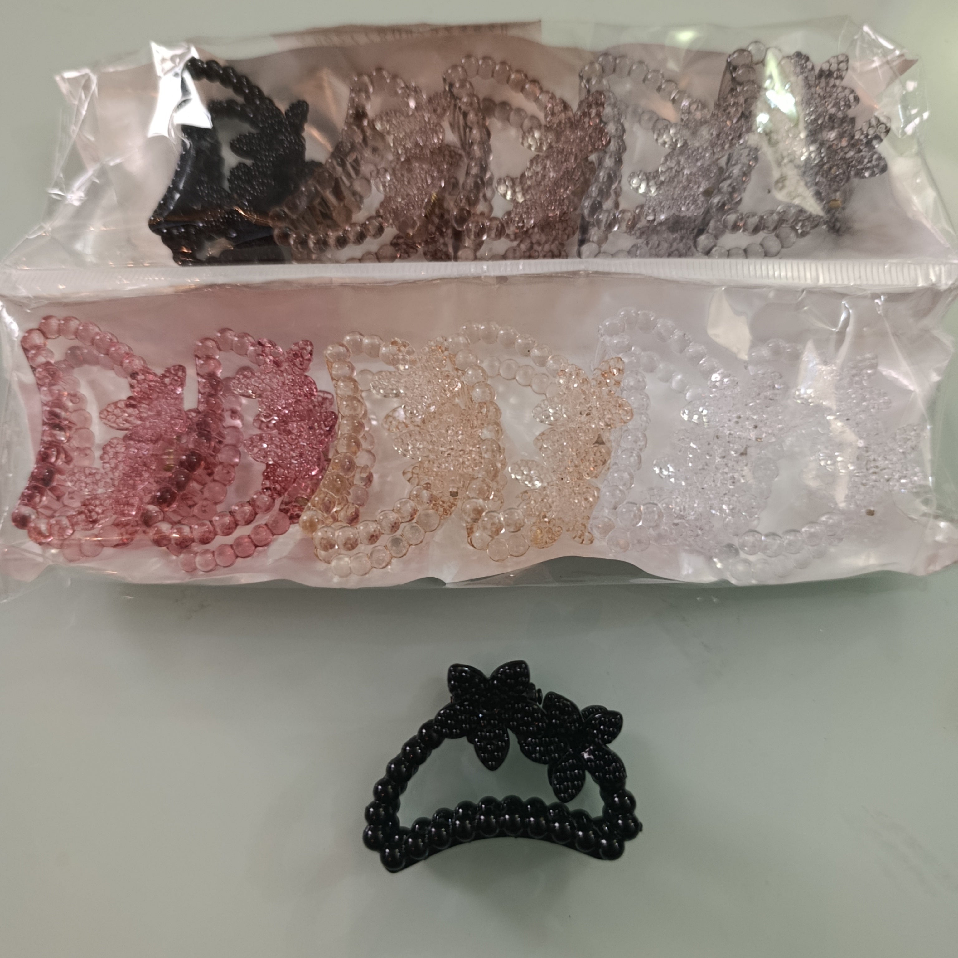 PINZA DE PLASTICO PARA CABELLO 4 COLORES SURTIDOS POR MAYOREO