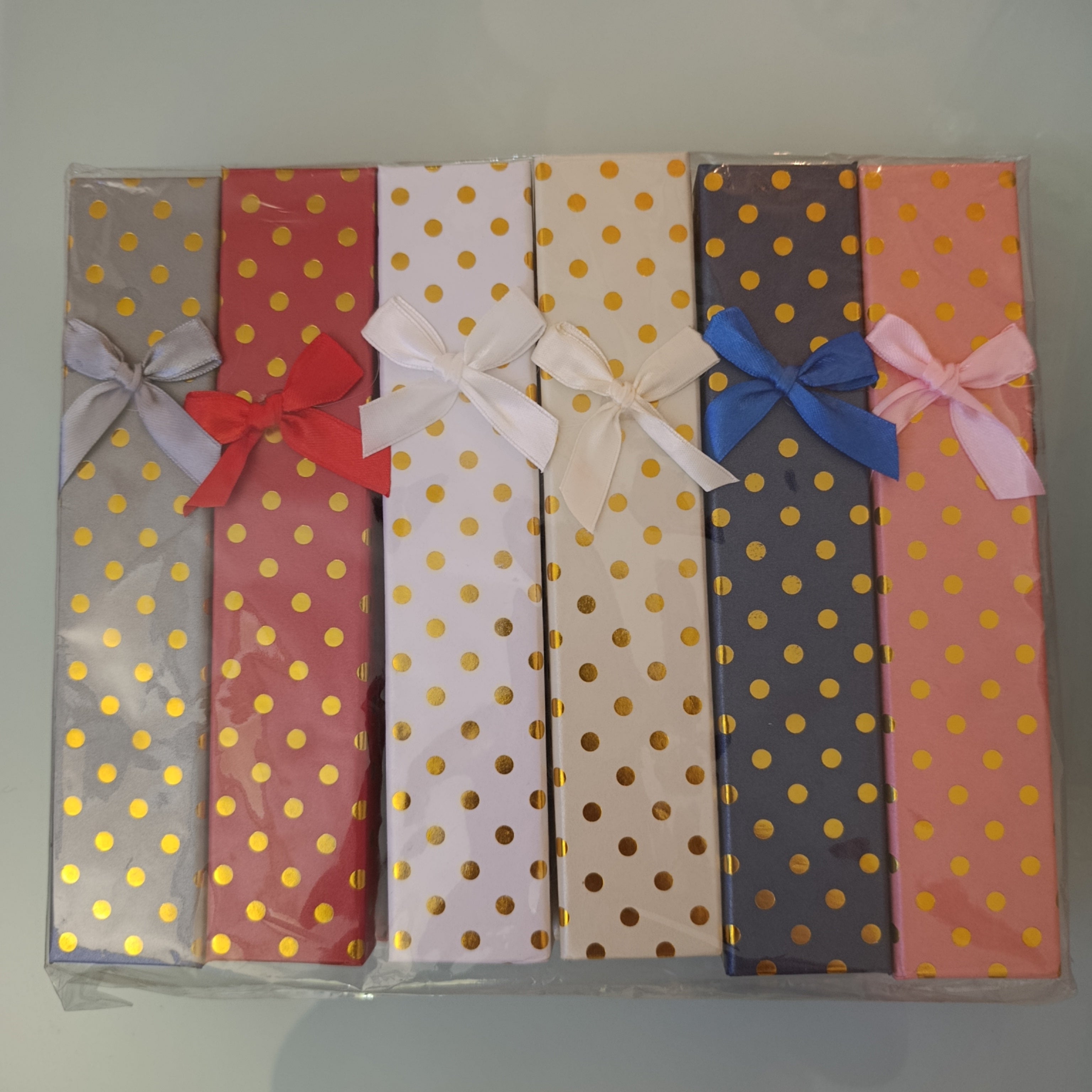 CAJITA DE REGALO 21X 4.5 CM DECORADA PARA COLLAR PULCERA RELOJ SURTIDA EN DISEÑOS Y COLORES POR MAYOREO