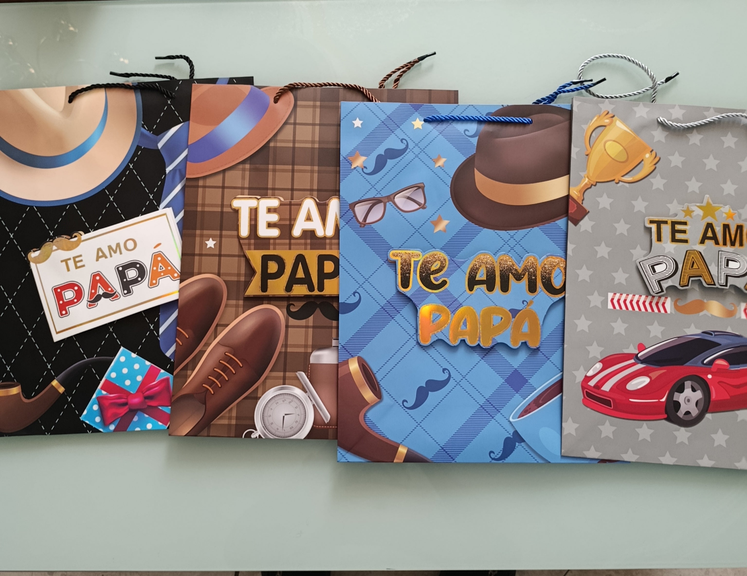 BOLSA JUMBO 3D 40X31 CM MOTIVOS DIA DEL PADRE SURTIDO EN DISEÑOS Y COLORES POR MAYOREO