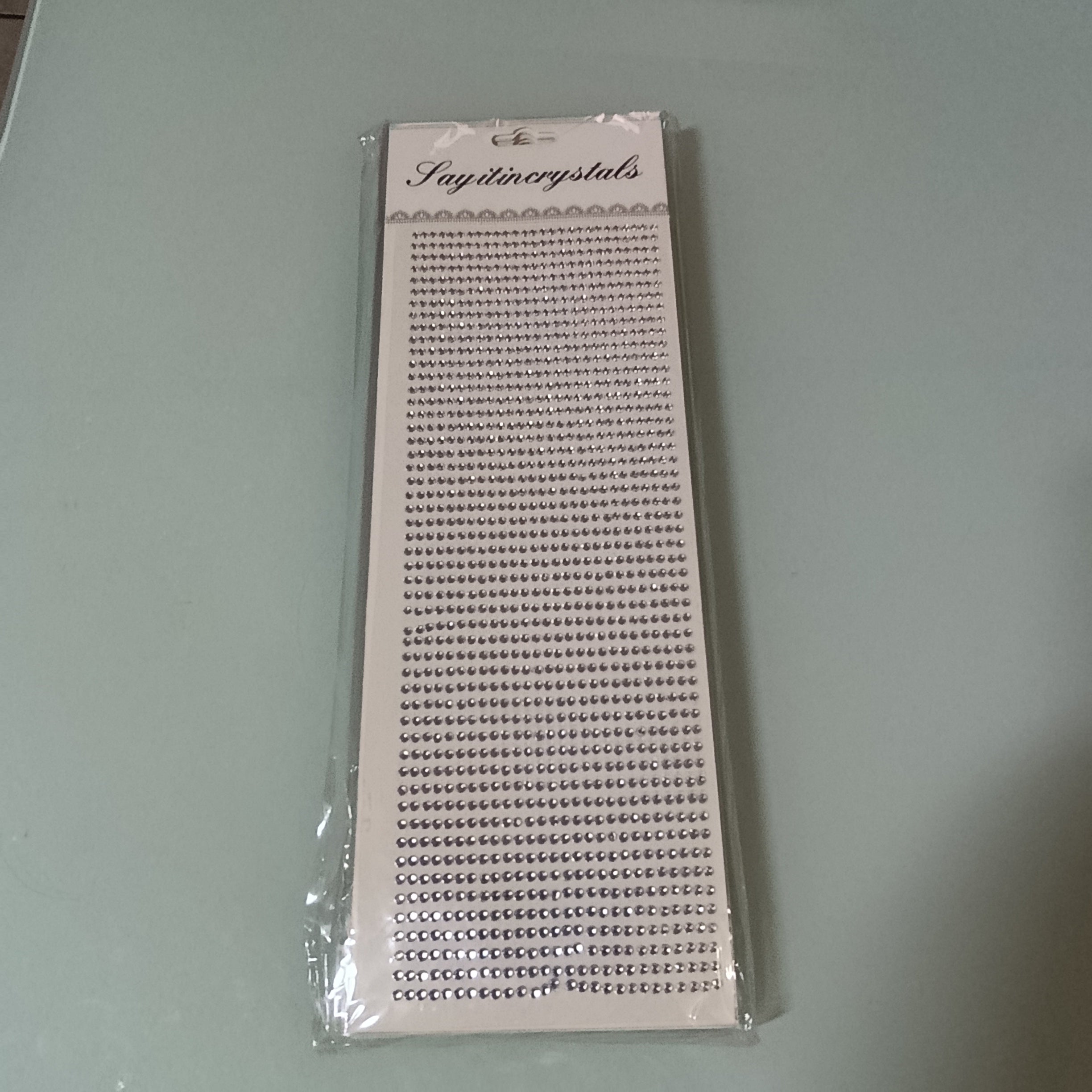 STICKERS DE PEDRERIA PARA DECORACION 33X10 CM POR MAYOREO