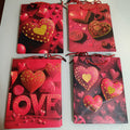BOLSA DE REGALO 3D CHICA 24X20 CM MOTIVOS CORAZONES SURTIDA EN COLORES Y DISEÑOS POR MAYOREO