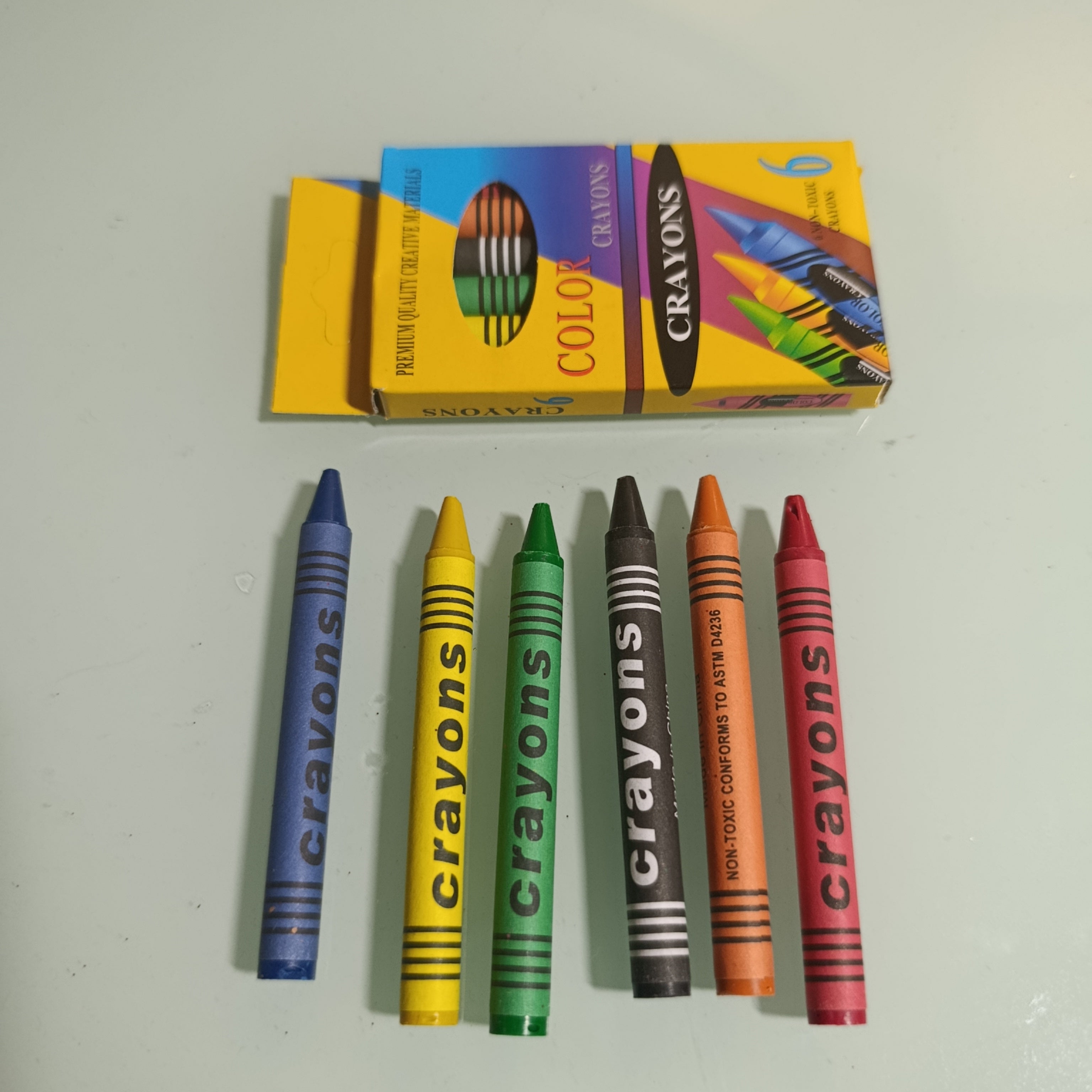 CRAYOLA CON 6 PIEZAS EN COLORES SURTIDOS POR MAYOREO