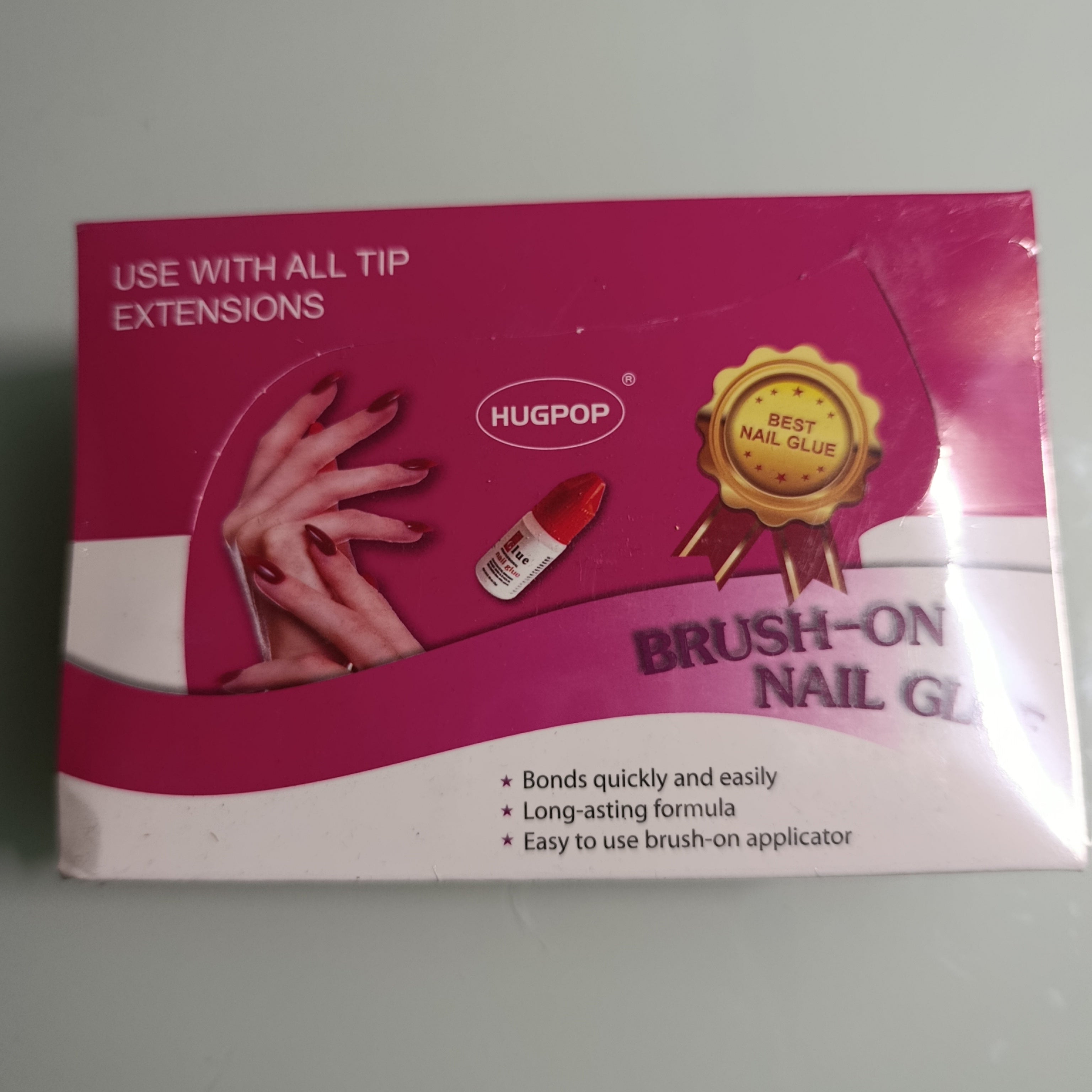 PEGAMENTO PARA UÑAS ROJO DE 3 GRS. POR MAYOREO