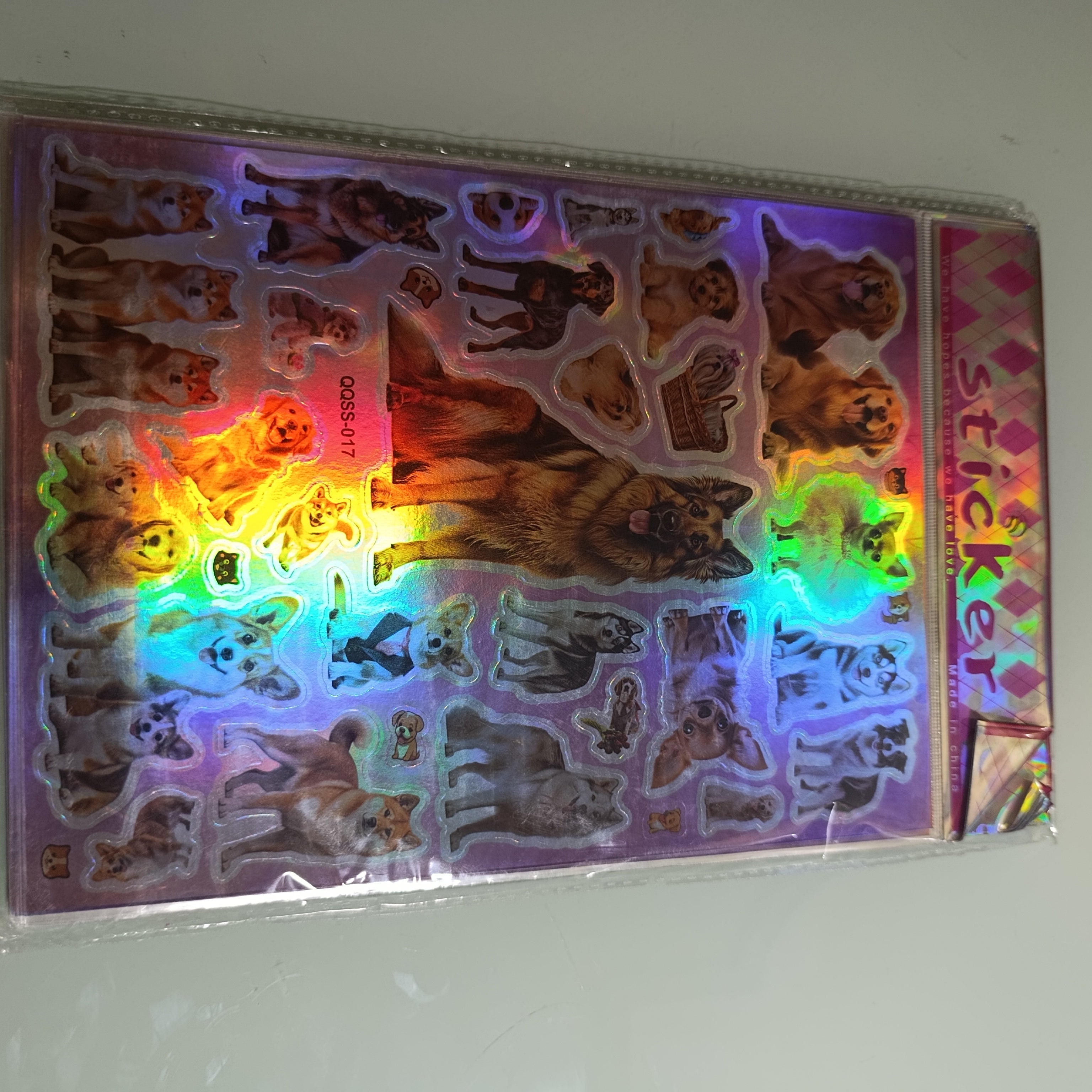 STICKER CALCOMANIA LASER METALICA 28X17.5 CM POR MAYOREO