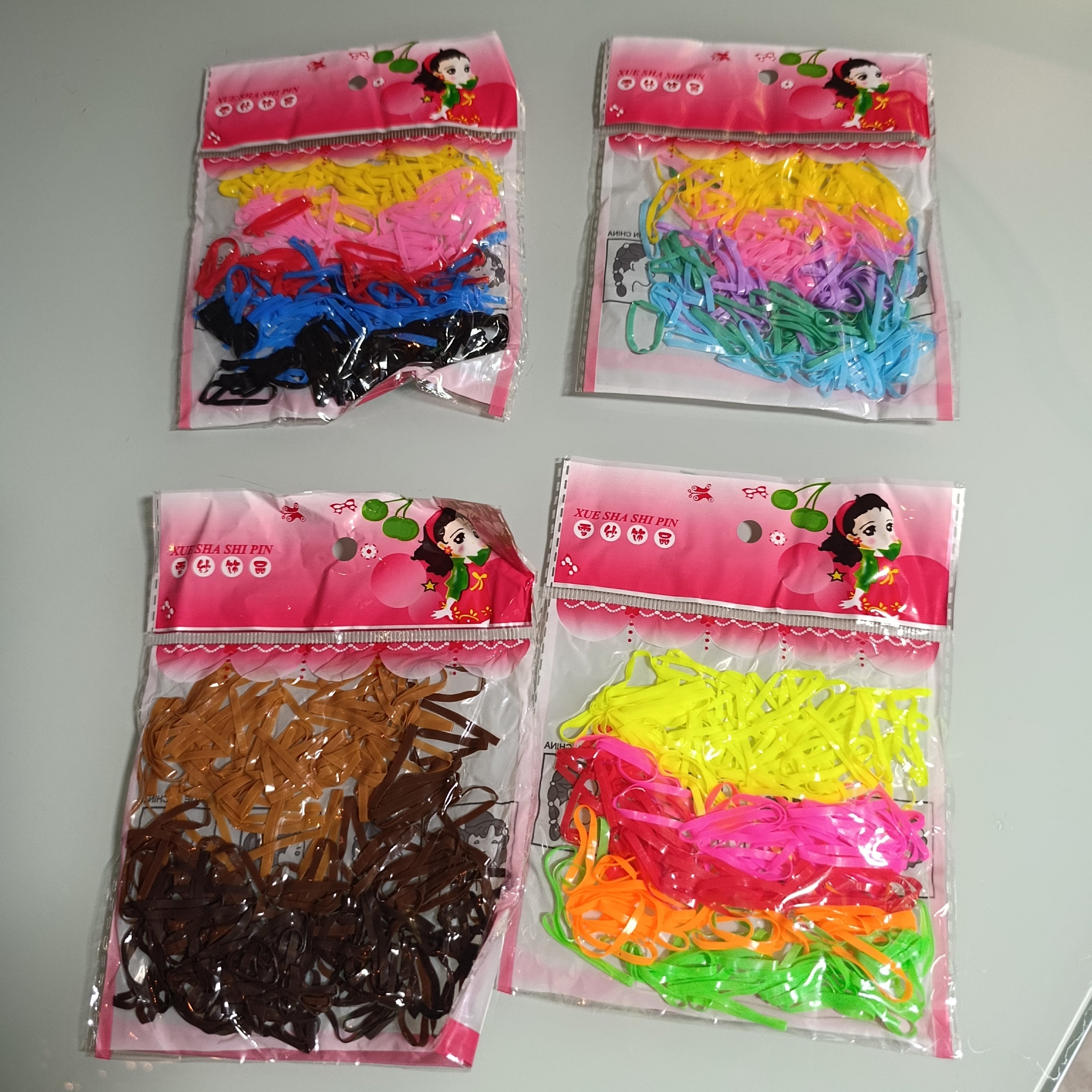 LIGAS PARA CABELLO DE LATEX EN BOLSITA POR MAYOREO