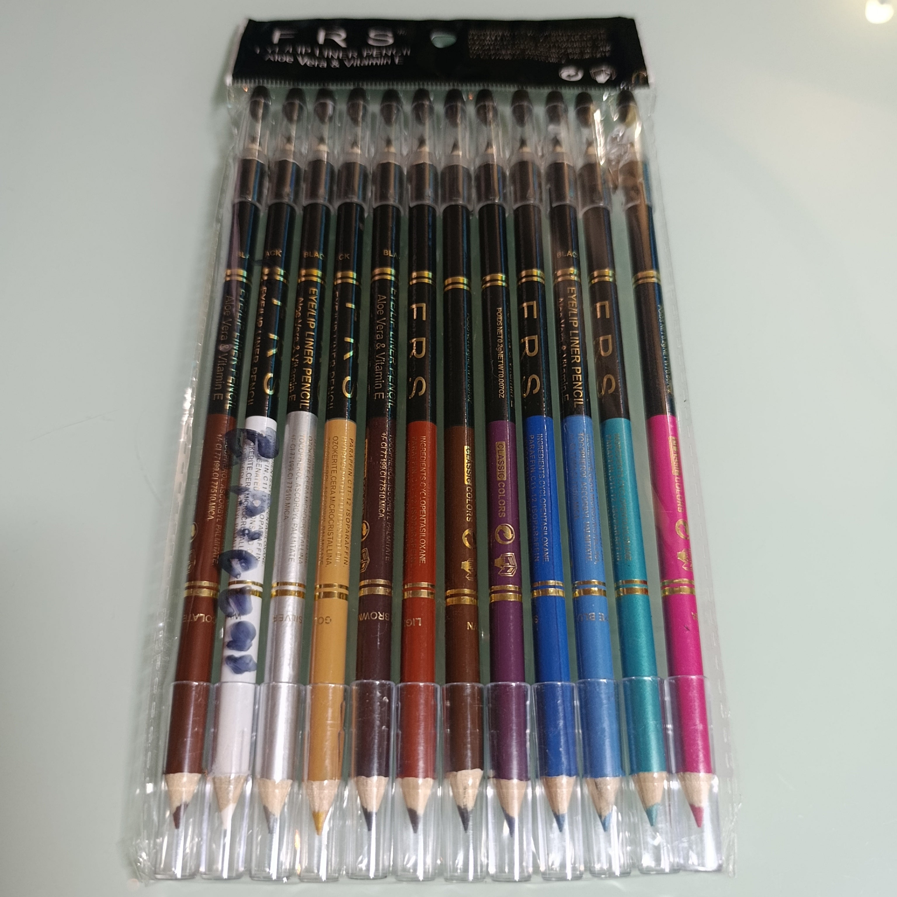 LAPIZ DELINEADOR PARA LABIOS Y OJOS BICOLOR CON SACAPUNTAS SURTIDO EN COLORES POR MAYOREOES