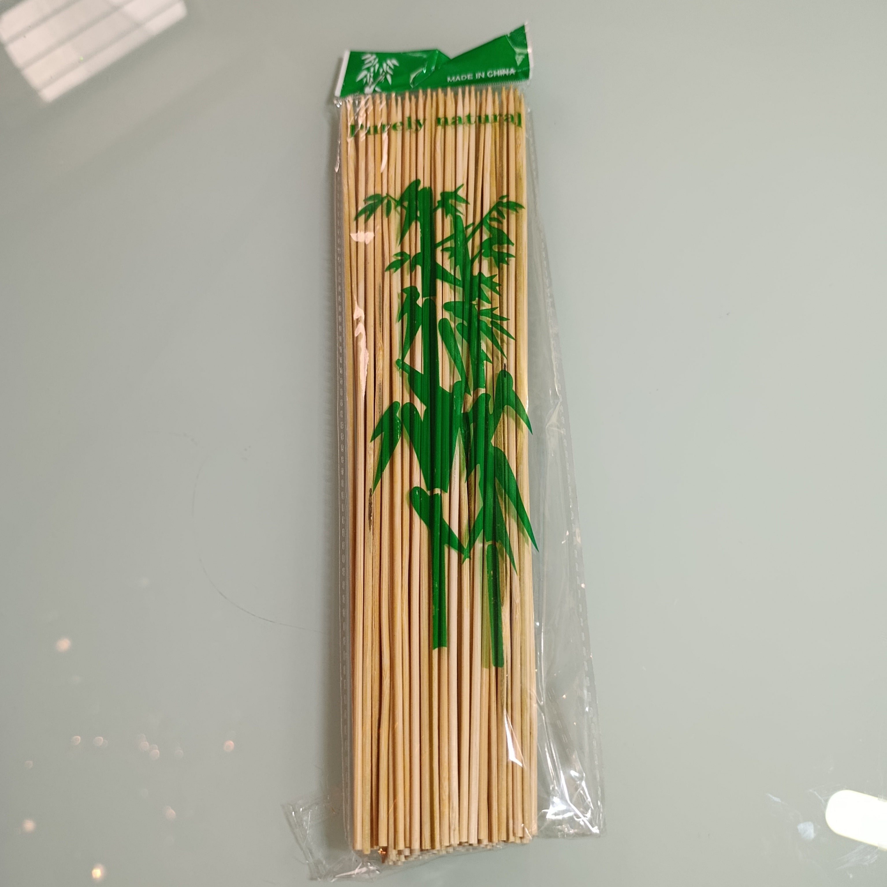 PALILLOS DE BAMBU PARA BROCHETA 30 CM EN  BOLSITA DE 100 PALILLOS POR MAYOREO