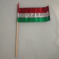 PP3008- 12 PZAS BANDERA ARTESANAL PAPEL METALICO 33X20X10 CM POR MAYOREO
