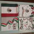 V2205- 12 PZA BOLSA DE REGALO 1A CALIDAD DE CARTON 32X26 CM CON LISTON MOTIVOS SURTIDOS FIESTAS PATRIAS POR MAYOREO