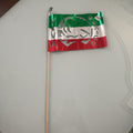 PP3009- 12 PZA BANDERA TRICOLOR RUSTICA METALICA 47X23X16 CM POR MAYOREO