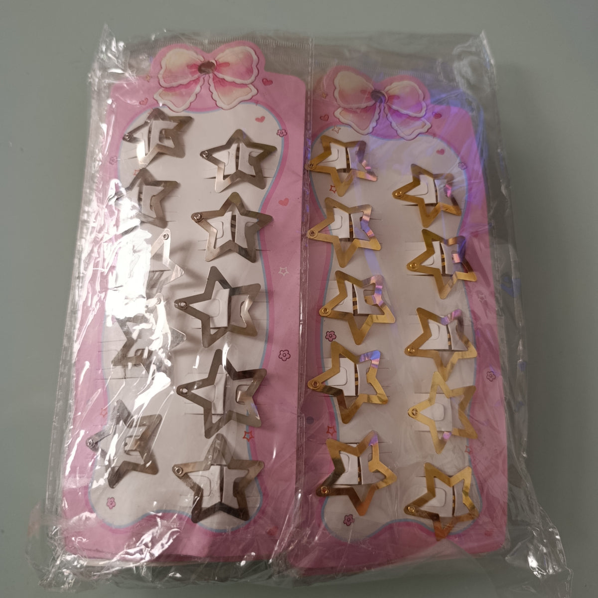 Cucas estrella de 3 cm para cabello, 12 sets de 10 piezas