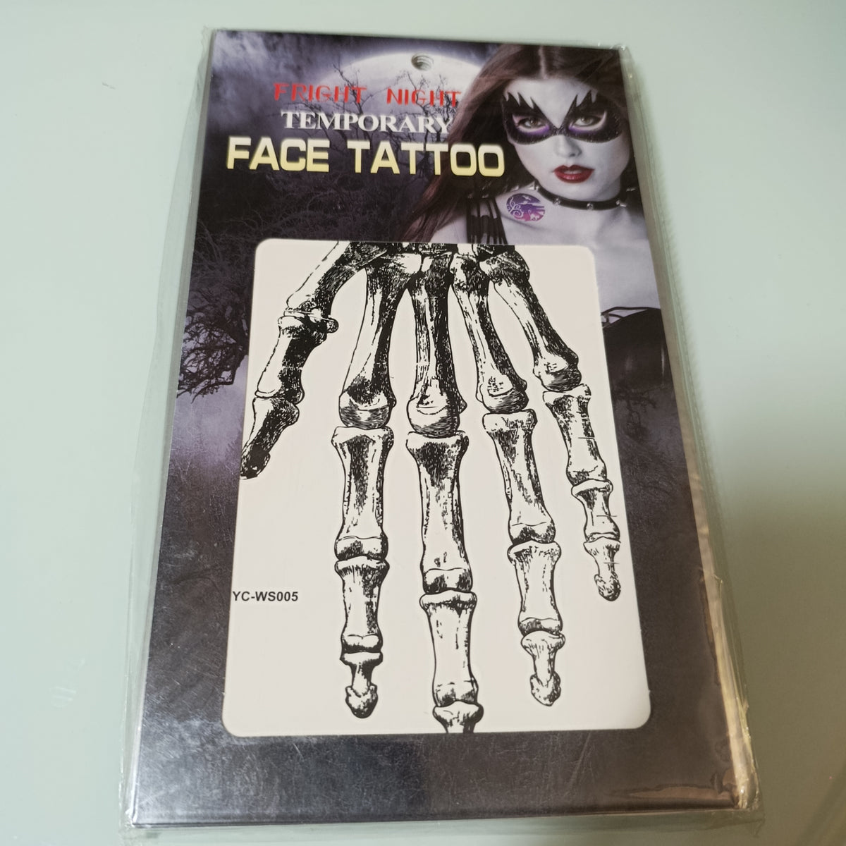 Tatuajes temporales Halloween, 26 × 15 cm, mismo modelo | Paquete de 12 por mayoreo